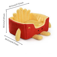 Calming semi-enclosed cat bed
