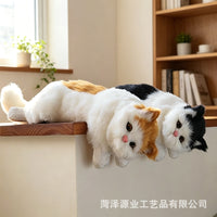 Lifelike Cat Figurine Home Decor Toy Handicraft