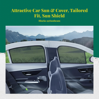 Car window shade blocks sun