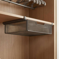 Hanging Wardrobe Basket Clamp Hooks Mesh Storage Tray Tooleffortless
