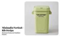 Lidded Trash Can with Lid | Wide Mouth Opening, Thickened Body, Garbage Bin with Lid, for Kitchen