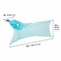 Octagonal Net, Fishing Net, 4m×40m, High Strength, Foldable, Knotless Net, For River Fishing
