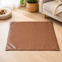 Breathable Dog Cooling Mat, Pet Cooling Mat for Hot Summer, Washable Milk Tea Brown Synthetic Fabric Mat, for Sofa, Car, Travel