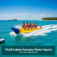 Inflatable Inflatable Banana Multi-Person Towable Flying Fish Raft Exciting Ride Inflatable Rotating Gyro for Tourists, Teenagers, Beach, Lake, Resort