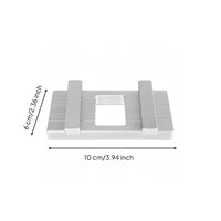 Attracting Docking Plate Silver Finish Rectangular Aluminum Plate Square Opening