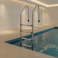 Stainless Steel Pool Ladder Polished 4-Step Pool Ladder Rust Resistant Non-Slip for Swimming Pools, Spas