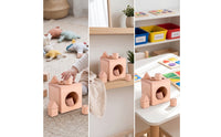 Natural Wood Shape Sorting Cube Developmental Shape Sorter Cube Screenunplugged Sorting Box Classic for Classroom