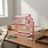 Silkworm Cocoon Reeler Exposed Lattice Tabletop Silk Reeler Pink