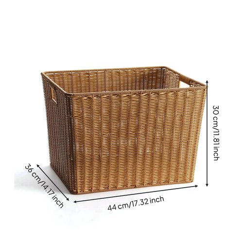 Laundry Basket with Handles Woven Laundry Basket Open-Top Clothes Hamper with Handles for Bedroom