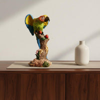 Parrot Statue Realistic Features Resin Avian Decoration Lively Hues for Entryway