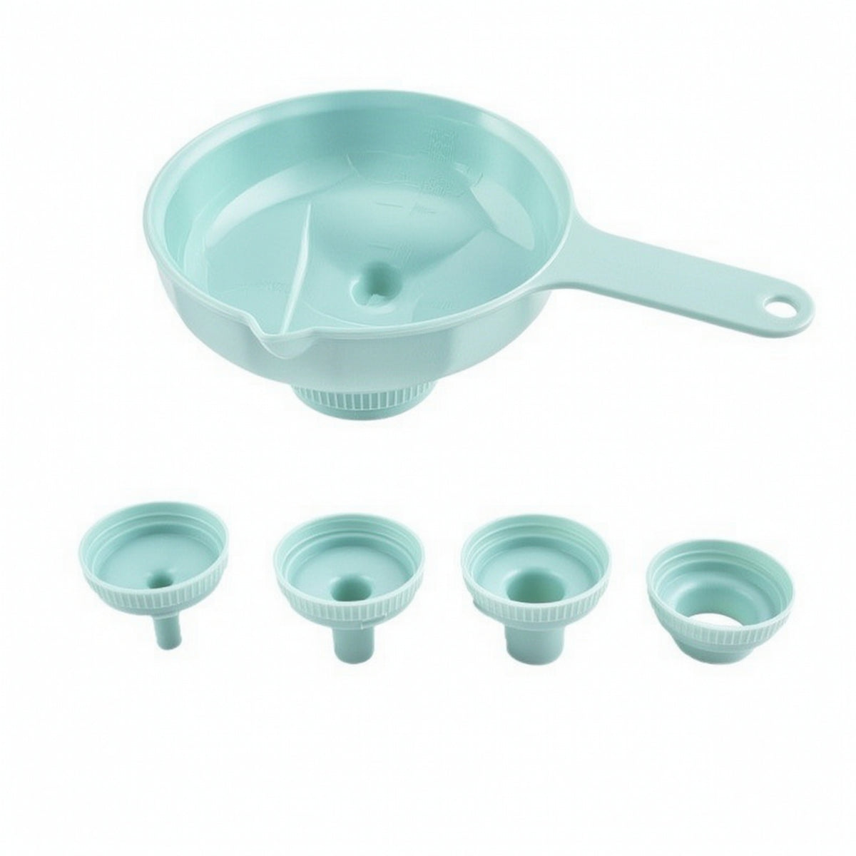 Detachable Funnel with Attachments Long-Handled Plastic Funnel Set Easy to Clean Food Grade for Bottle Filling, Canning