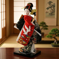 Kimono Geisha Figurine Hand-Crafted Japanese Geisha Doll Decorative