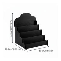 Stepped Display Stand Front Edges Wood Brochure Rack Easy to See