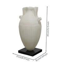 Sculptural Vessel Carved Resin Figurine Polyresin for Mantel, Collectors