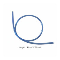 Hydration Pack Replacement Tube Transparent Blue for Camping, Cyclists, Runners