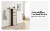 Narrow Footwear Storage Unit Space Saving Narrow Shoe Rack Multifunctional Entryway Cabinet for Apartment Dwellers, Families, Corner, Small Areas