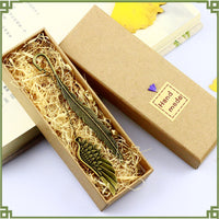 Cicada Wing Metal Feather Bookmark, Vintage Chinese Style Gift for Students