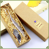 Cicada Wing Metal Feather Bookmark, Vintage Chinese Style Gift for Students