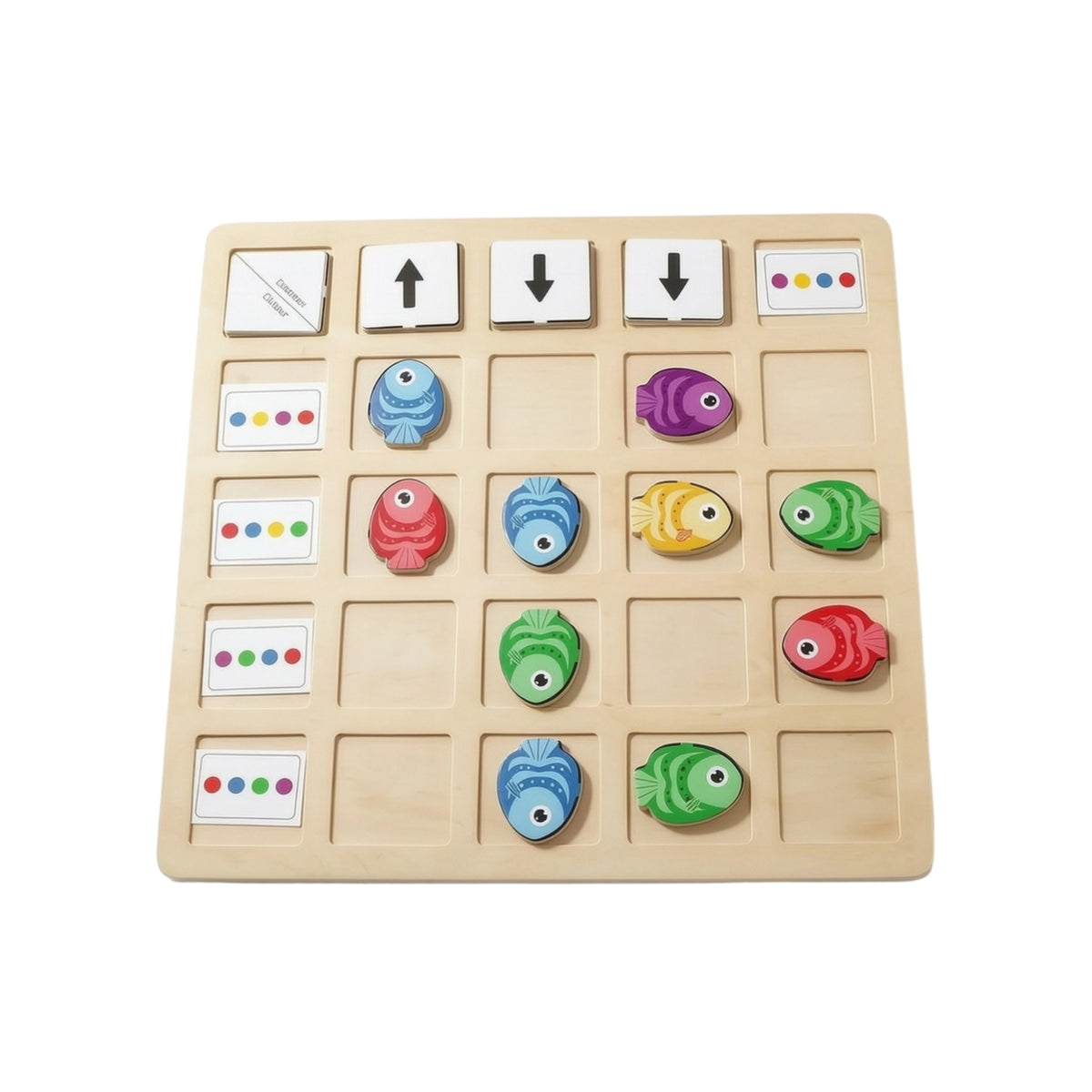 Educational Direction Matching Game Learning Color Matching Puzzle Preschool Wooden Reasoning Board Cognitive for Preschoolers, Kids, Toddlers, Classroom, Homeschool, Playroom