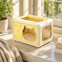 Enclosed Pet House Semi Closed Pet Shelter Anti-Slip Bottom for Indoor