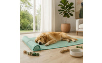 Woven Rattan Cooling Mat Mesh Backed Rest Pad Stitched Border for Warm Weather