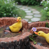 Duck Drain Ornament Creative Resin Duck Statue Realistic Design for Patio