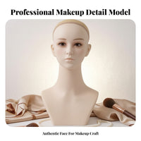 Makeup Display Bust Smooth Hairpiece Mannequin Bust PVC