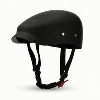 Half Shell Helmet with Goggles and Mask Retro Motorcycle Half Helmet Matte Black Quick-Release for Motorcyclists, City Commuting