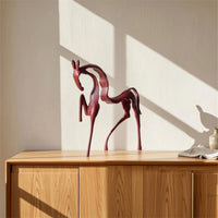 Horse Ornament Abstract Desktop Ornament Stylized for Living Room, Bookshelf