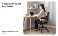 Ergonomic Computer Chair with Casters Support rotate Seat for Study Room