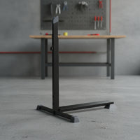 Space-Saving Upright Bike Stand Vertical L-Shaped Cycle Stand Metal Freestanding Bike Rack Sturdy for Cyclists, Commuters, Garage, Apartment