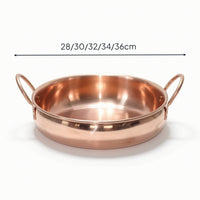 Hot Pot with Double Handles Induction-Ready Copper Pot with Handles Even Heating Cookware for Home Cooks