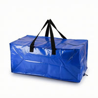 Woven Storage Bag Waterproof Zippered Moving Bag Strong for College Dorm