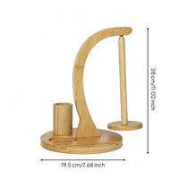Rotating Yarn Spool Holder 360-Degree Rotation Craft Storage Wood-Grain Finish
