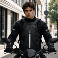 Water-Resistant Motorcycle Helmet Backpack with Magnetic Closure