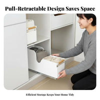 Pull-extendable Clothes Drawer Space Saving Closet Organizer particleResistant for Parents
