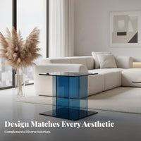 periodical holder Rack Table Modern Design Wavy Acrylic side table Minimalist aesthetic & design for Den