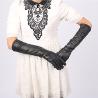 Women's Extra Long Faux Leather Opera Gloves 40-50cm Over Elbow PU Fashion Arm Sleeves