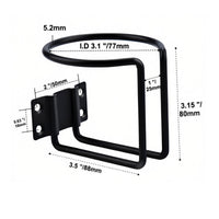 Stainless Steel Cup Holder Mirror Polished Vehicle Cup Holder Fixed Mount for Outdoor Use