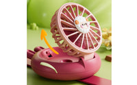 Three-Speed USB Rechargeable Wrist Fan Circular Grille Children's Wrist Fan Glossy Finish Personal Cooling Device Compact