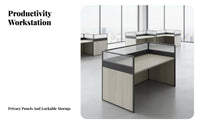 Privacy Partitions 4-Person Desk cluster Modern Design Office Furniture Integrated wiring Management Workstation System for Businesses, Startups, Coworking Space, Call call facility