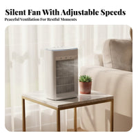 Desktop Misting Fan Quiet Twin Fan Humidifier Low Noise Portable Water-Cooled Climate Control Device for Students, Office Workers, Dorm Room, Bedroom