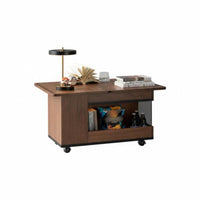 folding-top Rolling Cart Multi-Functional Side Table Space-Saving for Living Room