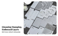 20 Pieces Embossed Decorative Paper Writable Vintage Look Journaling Paper DIY Decoration Relief Print Note Cards for Crafters, Students, Card Making