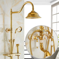 European Style Shower Set with Jade Marble Shower Head