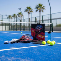 Padel Tennis Racket with Wrist Strap Ergonomic Teardrop Racquet Paddle Comfortable for Outdoor Sports