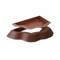 Turtle Food and Water Bowl Polished Edges 2-in-1 Amphibian Feeding Station Anti-Slip Ramp Terrarium Accessory Tip-Resistant