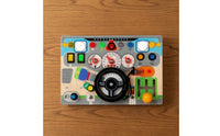 Busy Board with Lights and Hands-on Wooden Busy Board Fine Motor Educational Toy for Young Children, Kids, Playroom, Preschool, Travel