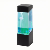 Decorative LED Night Light Rectangular LED Jellyfish Lamp Compact for Bedroom