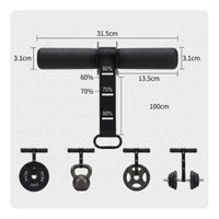 Forearm Training Bar with Strap Textured Wrist Roller Bar Robuste for Home Gym